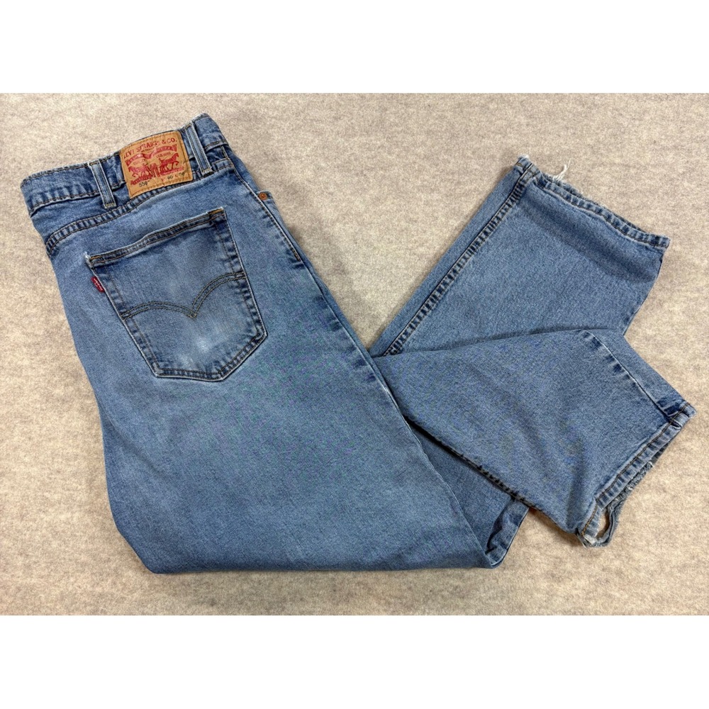 Levis 550 Relaxed Fit Jeans Mens 40x30 Blue Medium Wash Tapered Leg Denim
